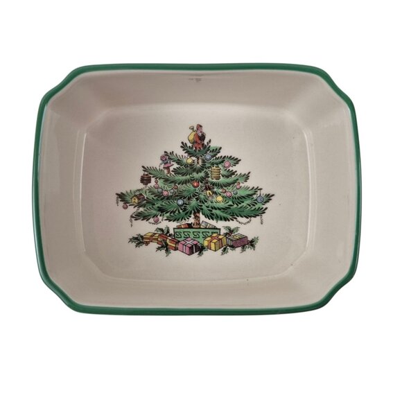 Spode Other - Spode Christmas Tree Medium Candy Dish England Vintage S3324 Green Trim